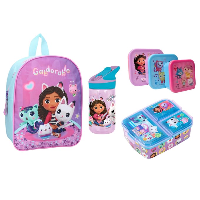 Gabby's Dollhouse schoolset; rugzak en lunchset