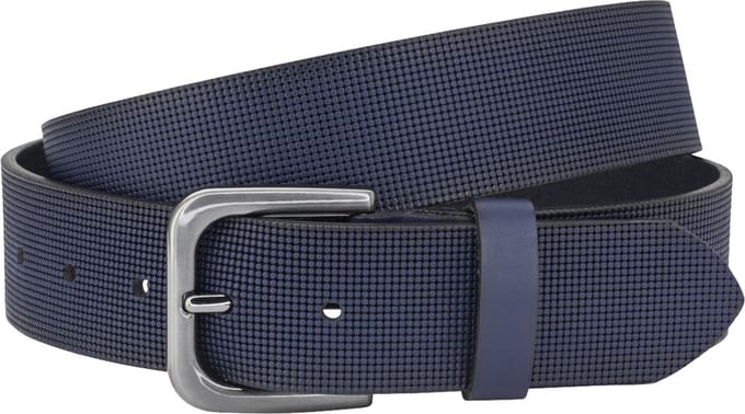 LINDENMANN leren heren riem - marineblauw