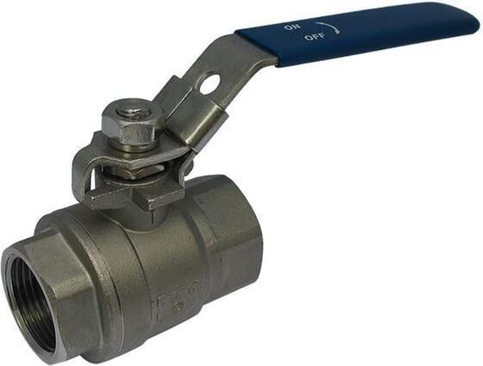 660 - G1-1/2'' 2-Weg Kogelkraan Volle Doorlaat RVS F/F - 660S112