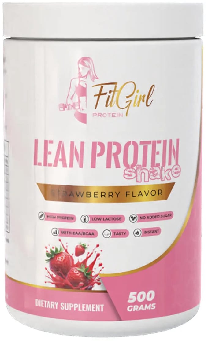 FitGirl Lean Protein Shake – Strawberry – 500g – Eiwitshake – 16 doseringen – Nutriworld