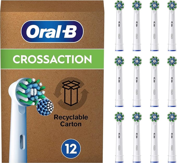 Oral-B Pro Cross Action - Opzetborstels - Met CleanMaximiser Technologie - 12 Stuks