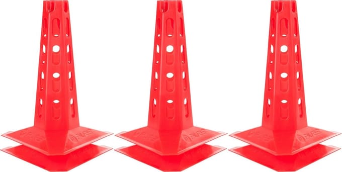 Pure2Improve Trainingspionnen 6 stuks 300 mm rood P2I100520