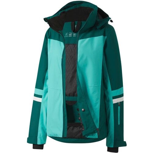 CRIVIT Dames ski-jas Premium (Turquoise/groen/wit, XS (32/34))