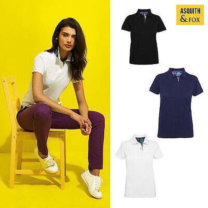 Asquith & Fox Dames/dames Performance Blend Poloshirt met korte mouwen (Wit)