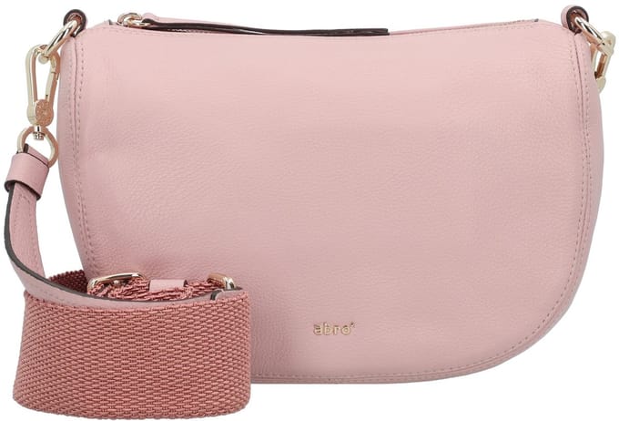 abro Leren Schoudertas Leather Dalia Crossbodybag Mina Rosa Roze