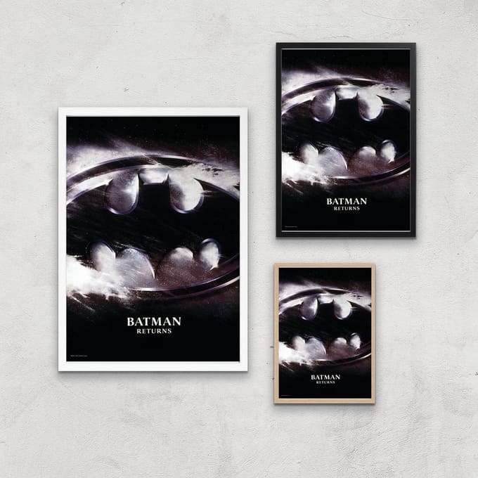 Batman Returns Giclee Art Print - A3 - Black Frame