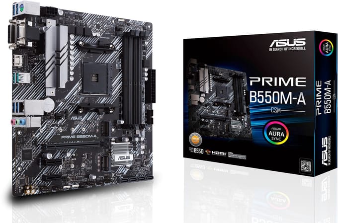 ASUS PRIME B550M-A/CSM Moederbord - AMD B550 - AMD AM4 - DDR4 RAM - Micro-ATX