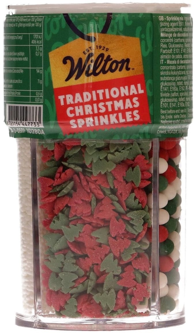Wilton 4-in-1 Sprinkle Mix - Traditionele Kerst - Eetbare Taartdecoratie