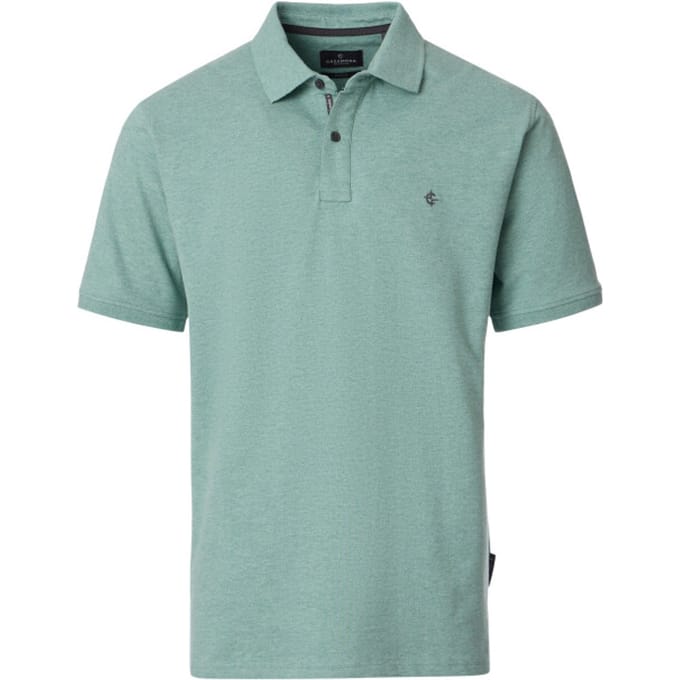 CASAMODA Polo Stretch Melange Groen - Maat 3XL - Heren