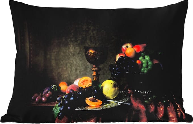 Buitenkussens - Rustiek - Tafel - Fruit - Stilleven - Beker - 60x40 cm - Weerbestendig