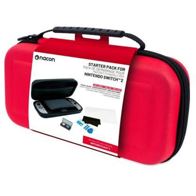 Stevige Beschermhoes Maat L voor Nintendo Switch 2 - Starterpack - Rood
