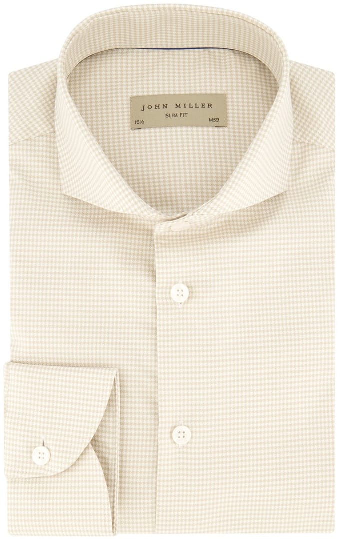 John Miller business overhemd creme