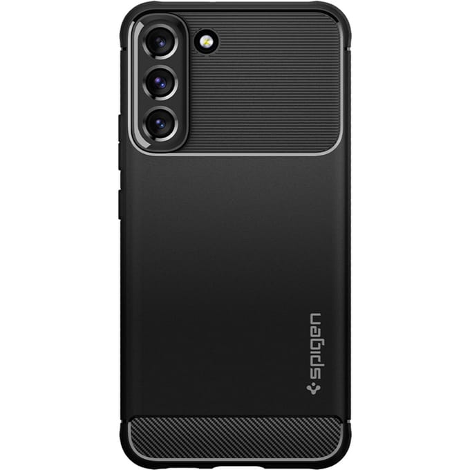 Spigen Rugged Armor Backcover voor de Samsung Galaxy S22 - Zwart