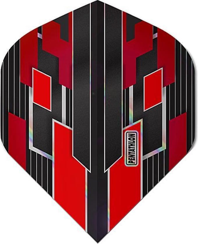 ABC Darts - Pentathlon Dart Flights Shimmers - Rood - 5 sets