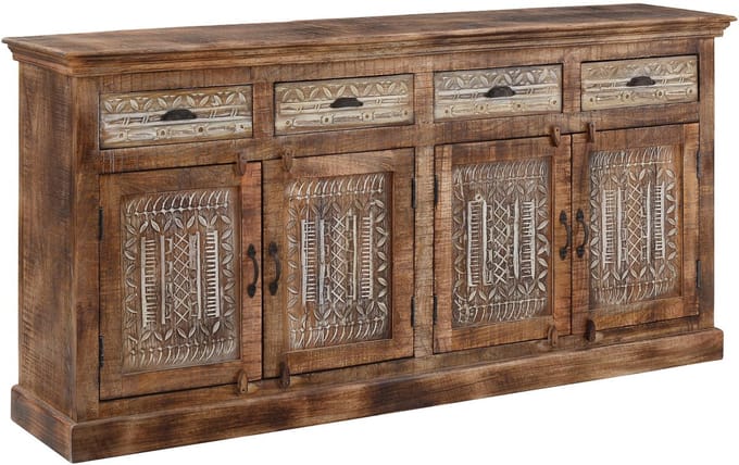 Maneesh-Dressoir - 4-deuren 4-laden - Mix