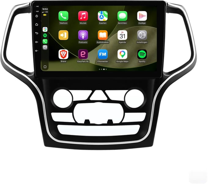 Carplay autoradio geschikt voor Jeep Grand Cherokee | 2015 t/m 2018 | Android 13 | Draadloos Apple Carplay & Android Auto | 2GB + 32GB | 8-Core processor | Davilon | 2025 model | 2015 2016 2017 2018 | Bluetooth & Wifi