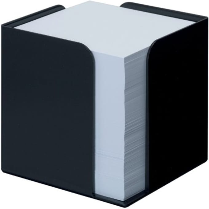 Memokubus Djois Re-Solution recycled 95x95x95mm + 700vel zwart