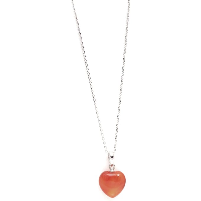 Collier Luxenter en argent 925 avec agate rouge finition rhodiée - Yedia rouge