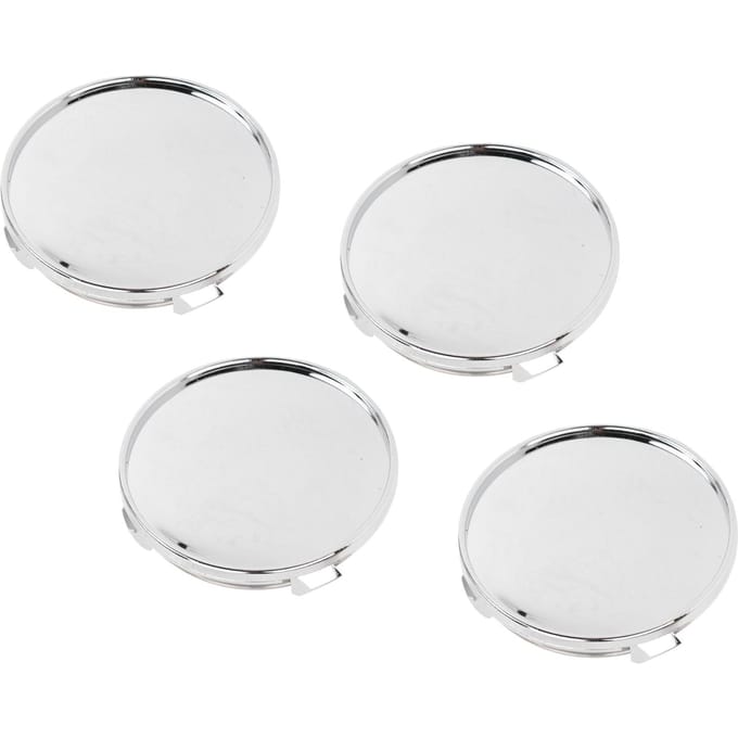 4 STuks Wielnaafdop Regenbestendig Prachtige Auto Velg Center Naafkap Decoratie voor Auto Modificatie Glanzend Chrome Plated