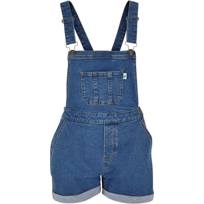 Urban Classics - Organic Short Tuinbroek/dungaree - M - Blauw