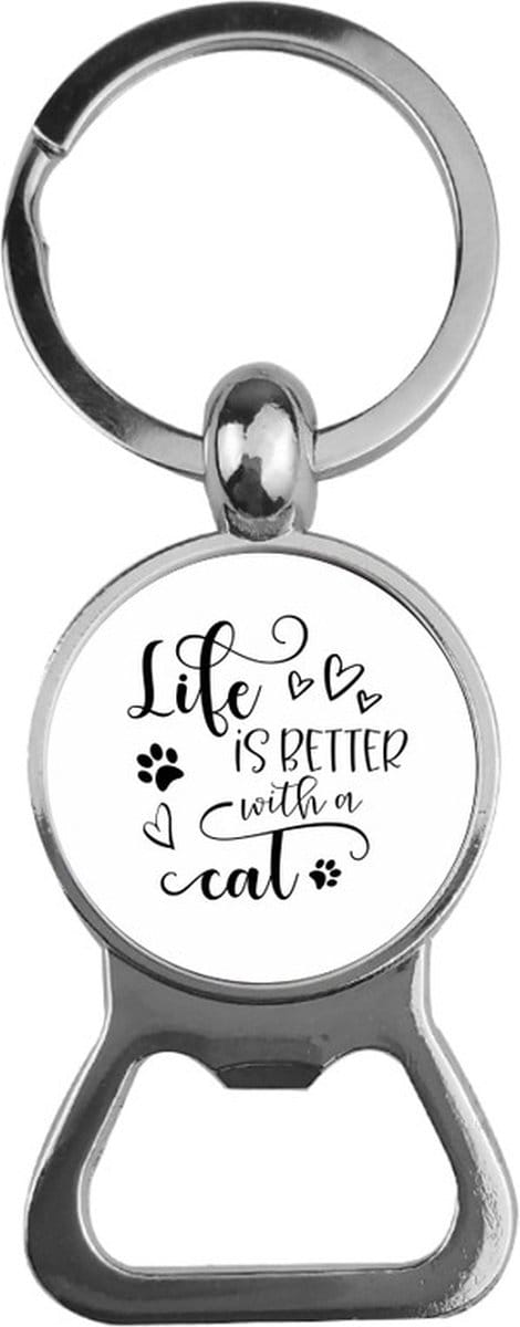 Bieropener Glas - Life Is Better With A Cat