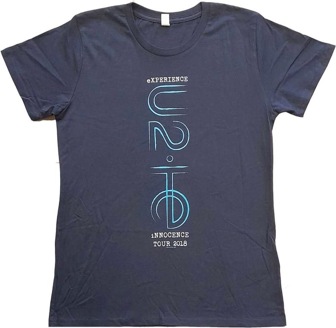 U2 - I+E 2018 Tour Dates Dames T-shirt - S - Blauw