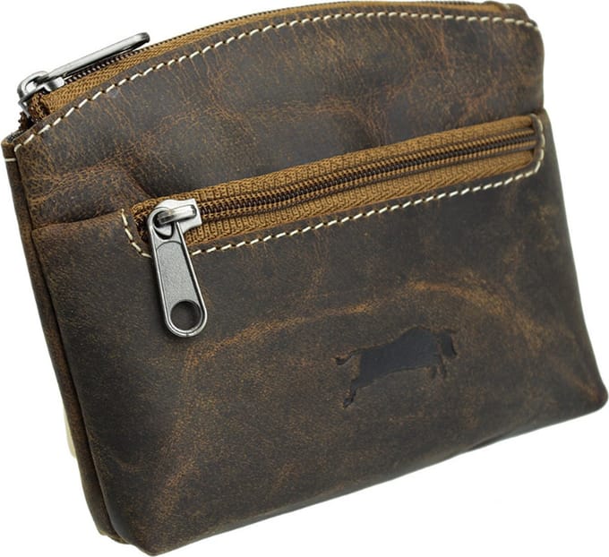 Sleuteletui Echt Leer Bruin - Buffelleer - Kleine Portemonnee - Leren Sleutel Etui