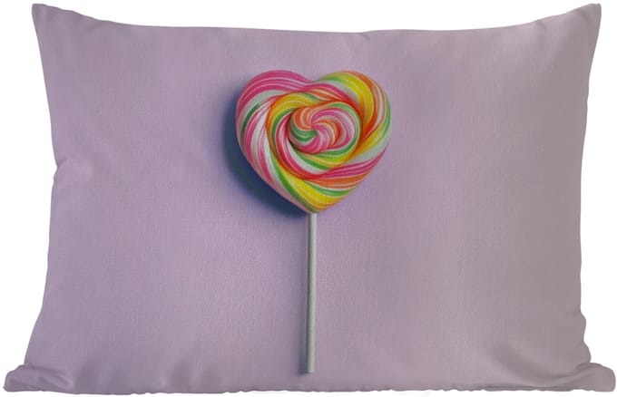Buitenkussens - Hart - Lolly - Snoep - 60x40 cm - Weerbestendig