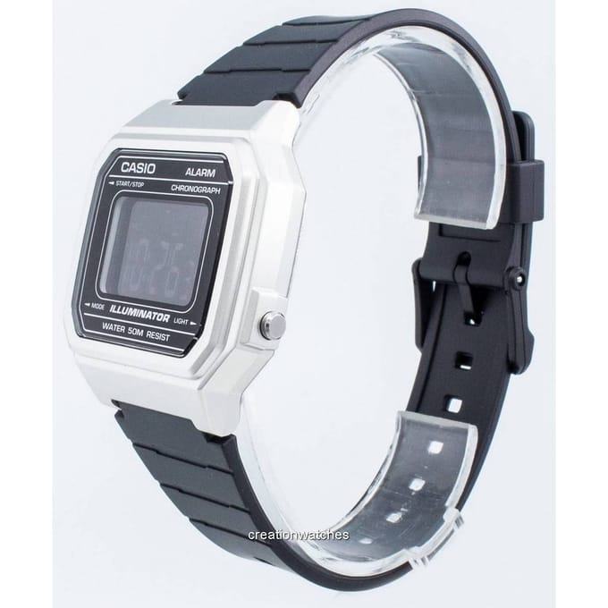 Casio W-217HM-7BVDF Illuminator Digitaal Sporthorloge - Zilver & Zwart