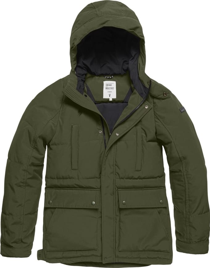 Vintage Industries Winterjas Milo Parka Drab