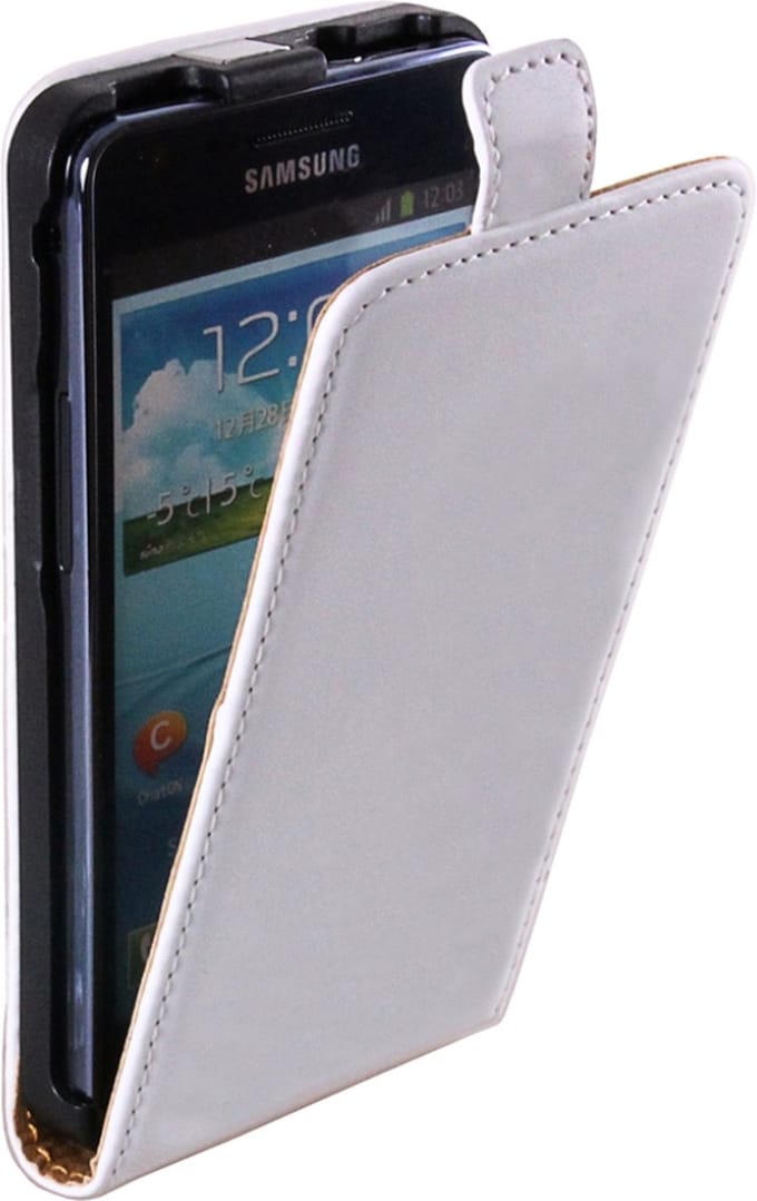 Patona Flip case voor Samsung Galaxy I9100 SII S2 wit ultra slank