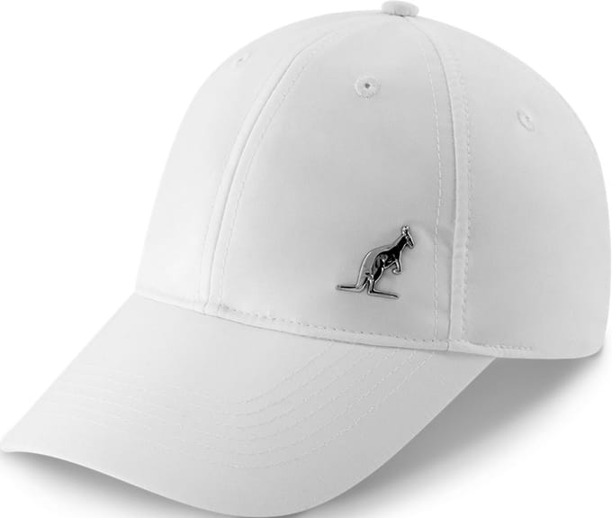 Australian cap - zilveren logo - wit