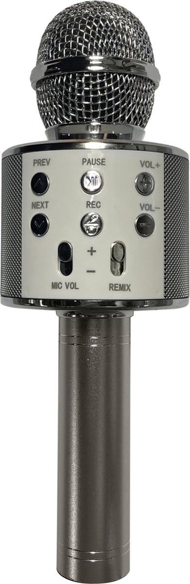 Benson Draadloze karaoke microfoon - 4 uur gebruik - stemvervormers - zilver - 3W output