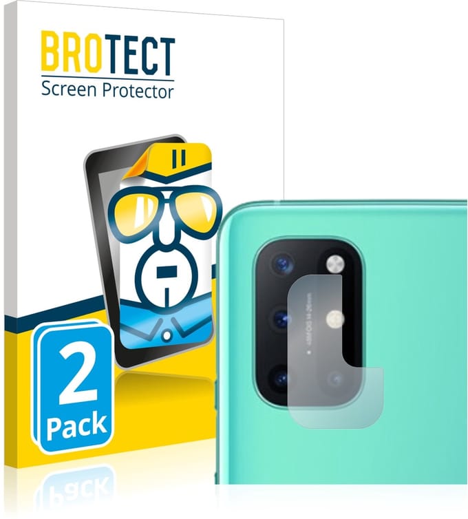 BROTECT - Screenprotector voor OnePlus 8T (ALLEEN Camera Lens) - Folie Beschermfolie transparant 2 Stuks