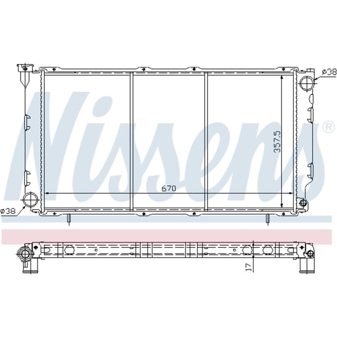 Radiator, motorkoeling NISSENS 64087