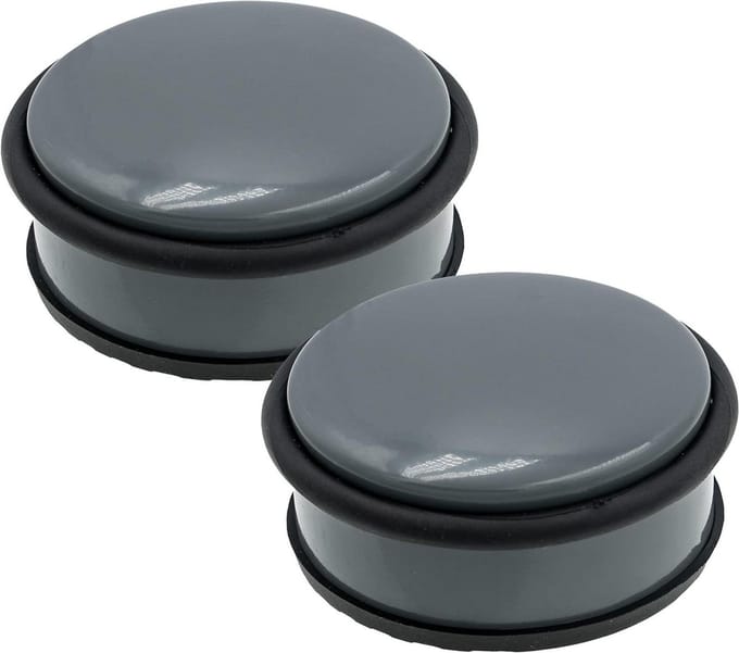 Deurstoppers Set - Deurhouders - Deuren Open Houden - Zwaar Massief Design - 2 Stuks 10cm - Grijs