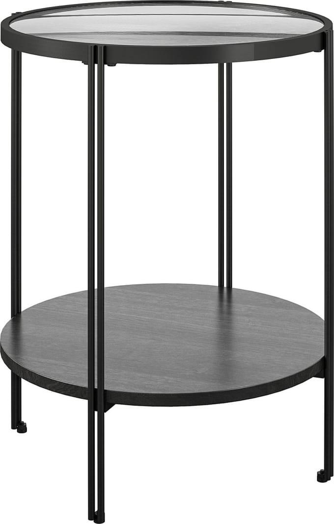 Wainwright-Accenttafel - Glas/Zwart Metaal