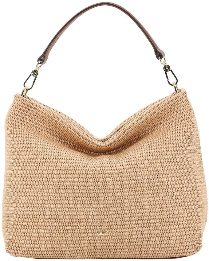 abro schoudertas Raffia Hobo Bag Kaia Natural beige