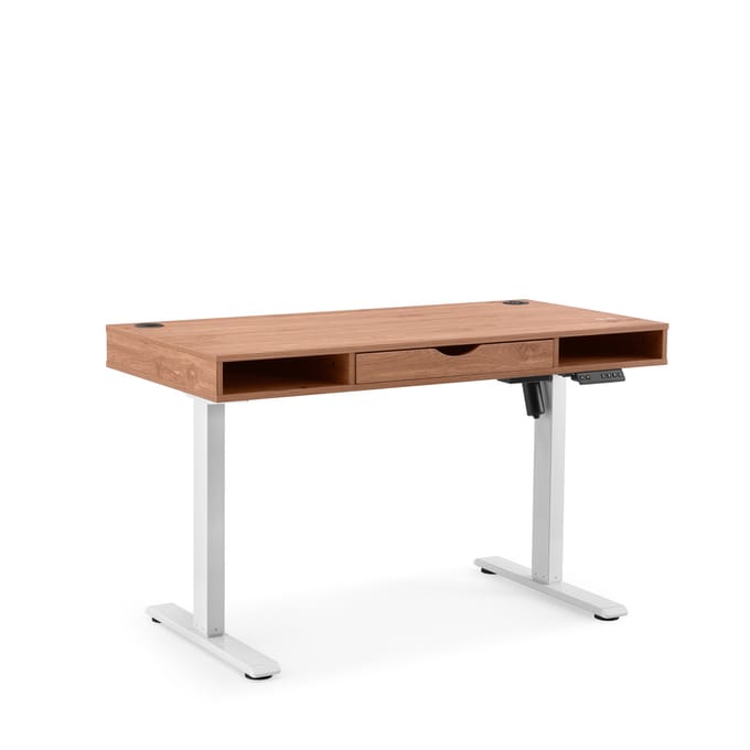 Bureau Worktime Style 120 x 60 elektrisch in hoogte verstelbaar eiken/wit hjh OFFICE