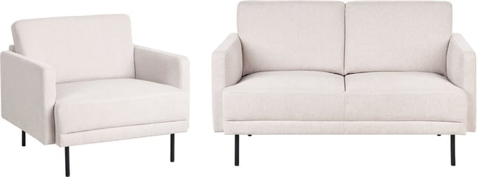 BREDA - Bankenset - Lichtbeige - Polyester