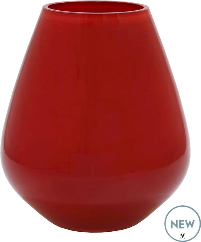 Vaas Tasman Bright Red | Small | Mondgeblazen glas | Ø18 x H20 cm