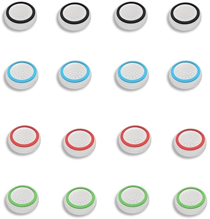 Dailygoods- Joystick Cap 16 Stuks - Siliconen Keycaps - Beschermkap - Gamecontroller Accessoires - Analoog - Controller Grip - Controller Grips