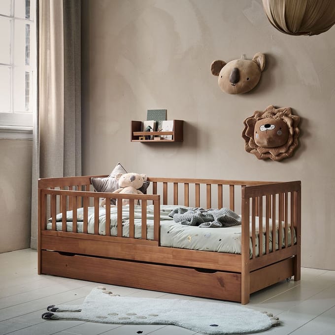 Petite Amélie Peuterbed Plume – 70x140 cm – Walnoot