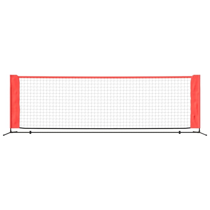 vidaXL - Tennisnet - 300x100x87 - cm - polyester - zwart - en - rood