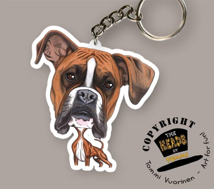 Sleutelhanger Hond Boxer