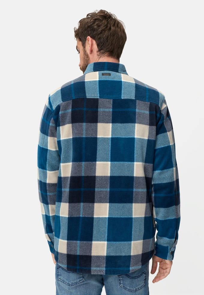 camel active Overshirt met zakken - Maat menswear-3XL - Waterblauw