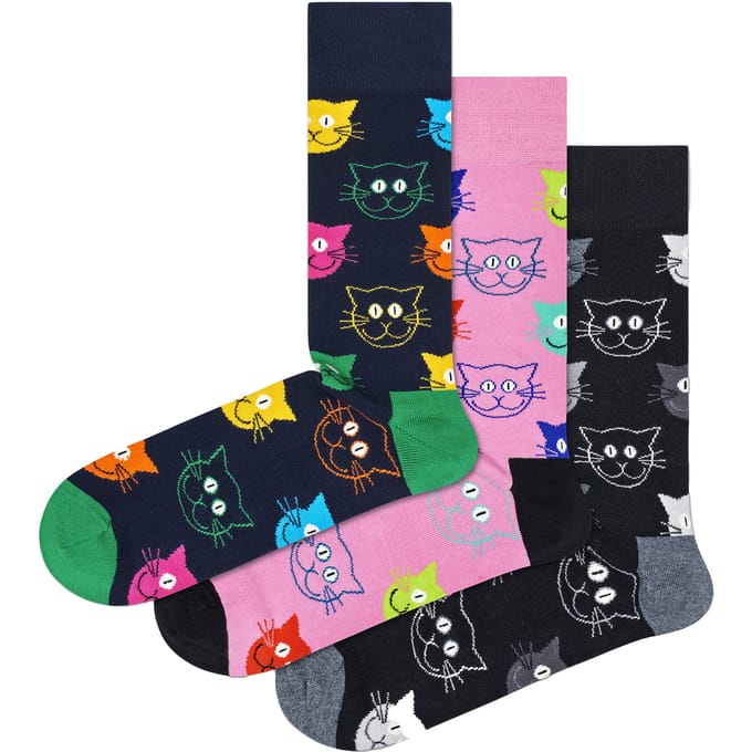 Happy Socks Mixed Cat Giftpack 3-Pack - Maat 36-40
