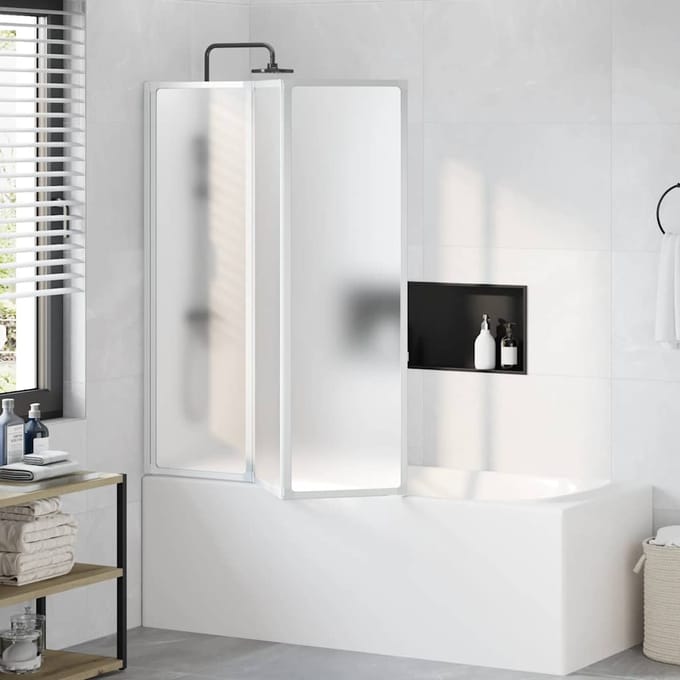 vidaXL - Badscherm - 3 - panelen - vouwbaar - 141 - x - 132 - cm