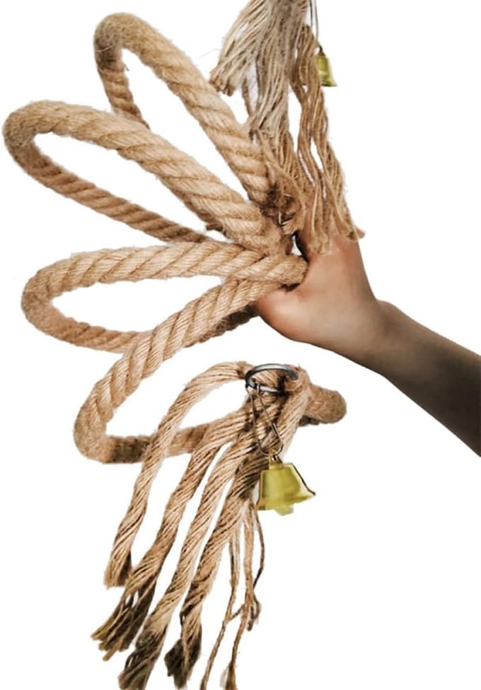 Papegaai Klimtouw - Vogel Speeltouw - Vogel Beweging - Flexibele Vorm - 2 Meter - Multicolor