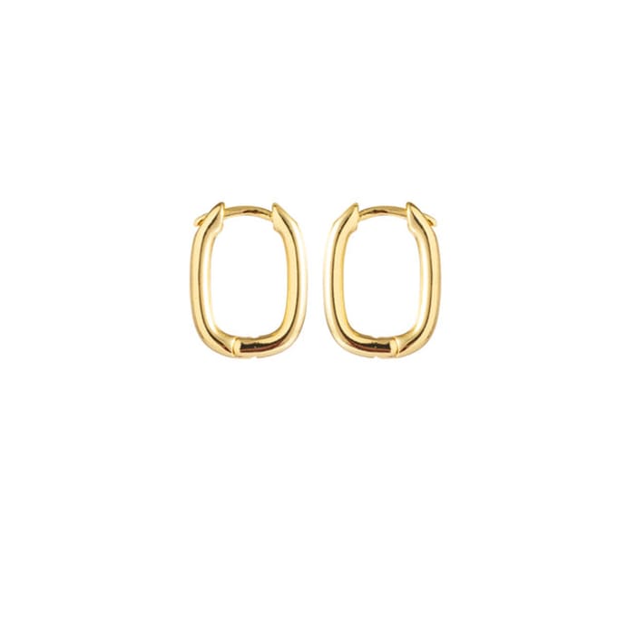 Go Dutch Label Oorbellen Ovaal Hoop Goud E1095-2
